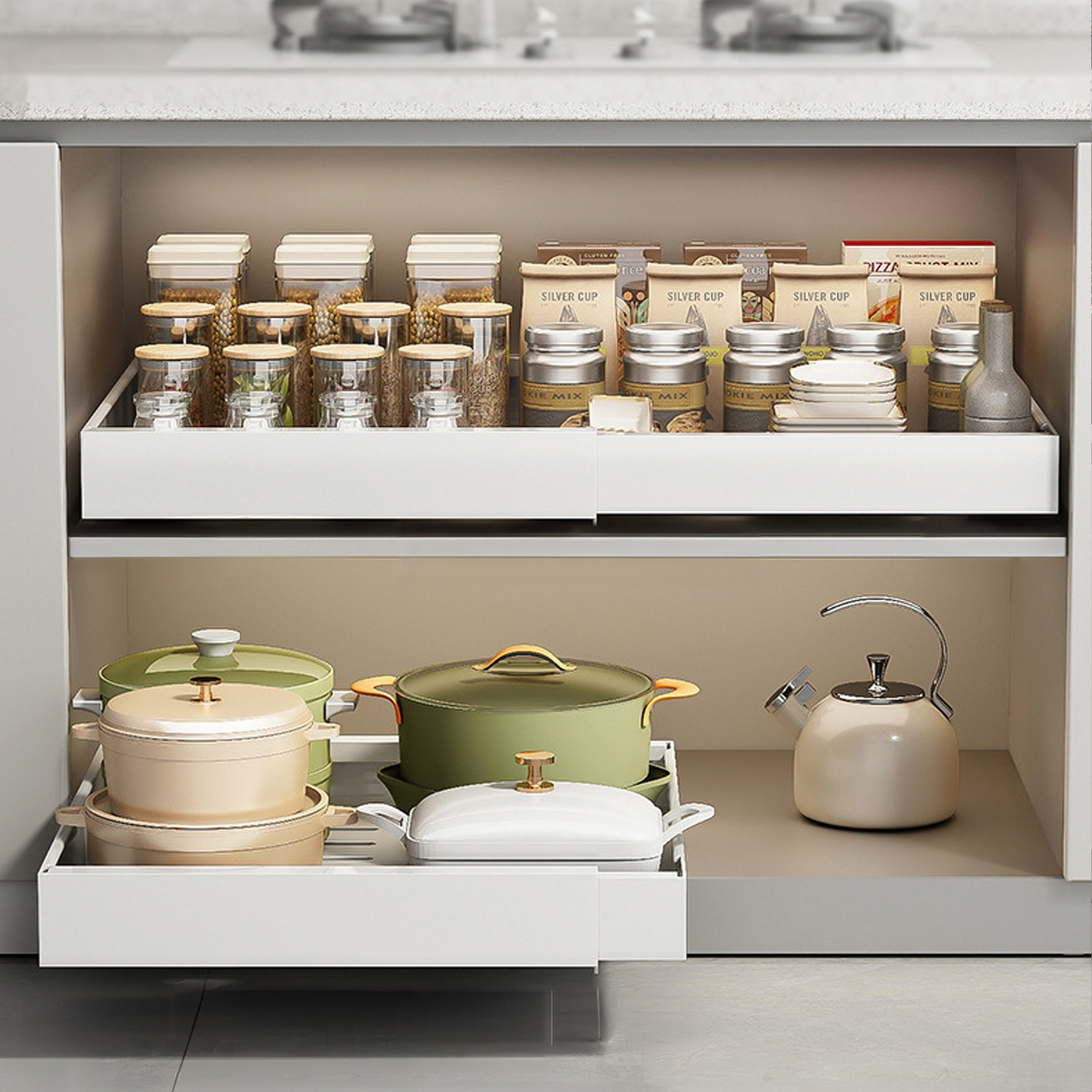 코지스 신축형 슬라이딩 주방선반 정리함 19,030원