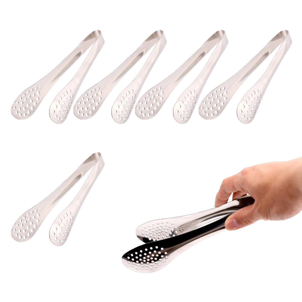 올스텐 타공 샐러드 집게 5개입 세트 업소용 빵집게, 5개, 미니사이즈 13cm 8,000원