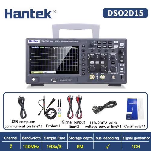 오실로스코프 디지털 휴대용 멀티미터 프로브 듀얼 채널 전기 전류 탐지기  테스터 Hantek DSO2C10 DSO2D10 DSO2D15 100Mhz150Mhz 1GSs FFT디코드 571,890원
