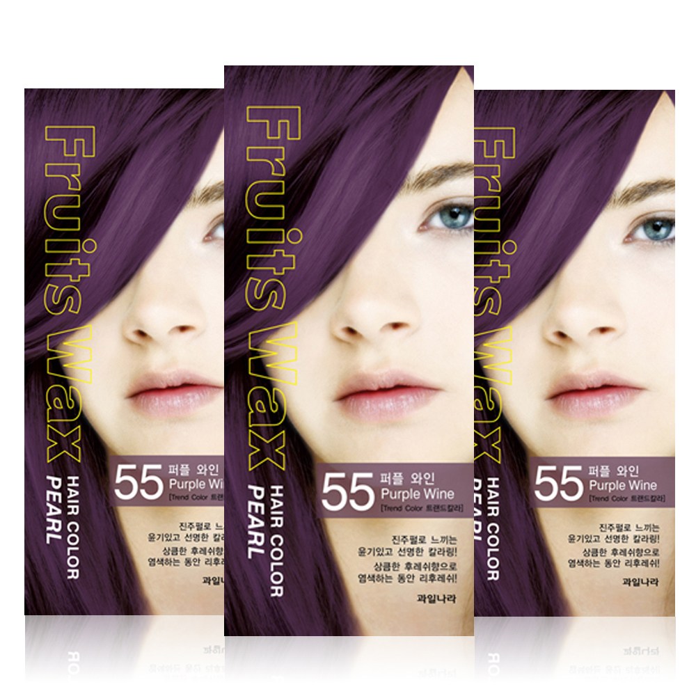 과일나라 진주펄 염색약 3개, 3개, 55호 퍼플와인 10,360원