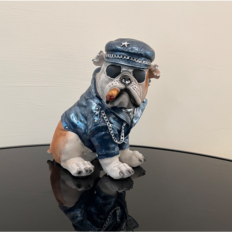 22cm 히피 불독 장식인형  선반 책상 꾸미기,카페,거실,사무실 앤틱소품 개업 집들이선물 24,900원