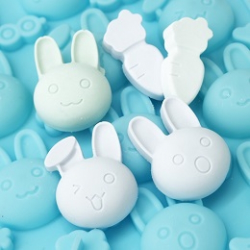 실리콘몰드 - 귀염토끼들(다구) 5,000원