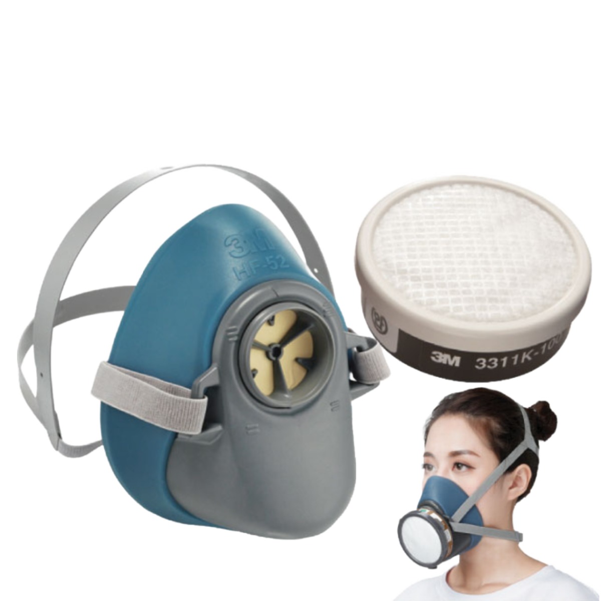 3M 정품인증 방독면 풀셋트 - 농약 페인트 스프레이 에폭시 신나 단구형 방독 구성 82,300원