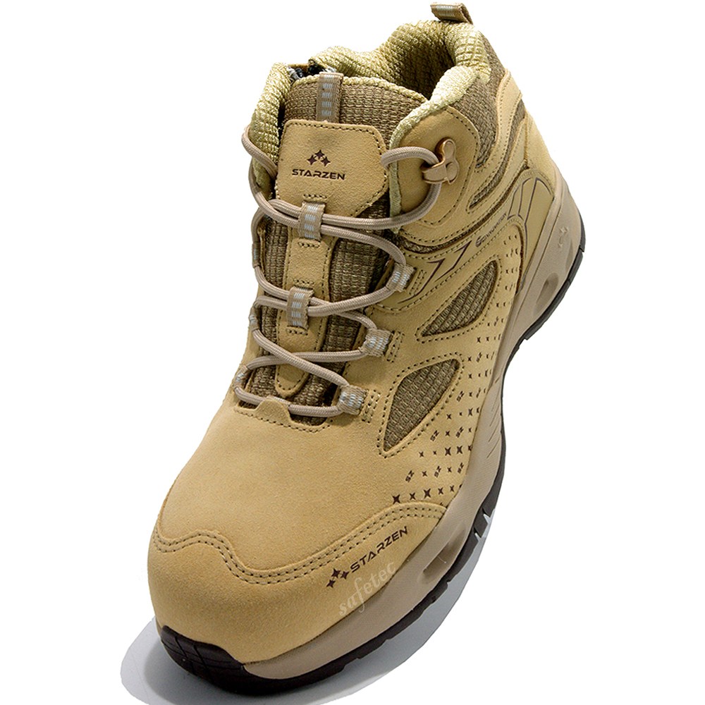 스타젠 안전화 방수 끈 지퍼 논슬립1등급 보통작업용 베이지 에어패스 아치 인솔 통기성 공기순환 구조 가볍고 편안한 쿠션감 73,700원
