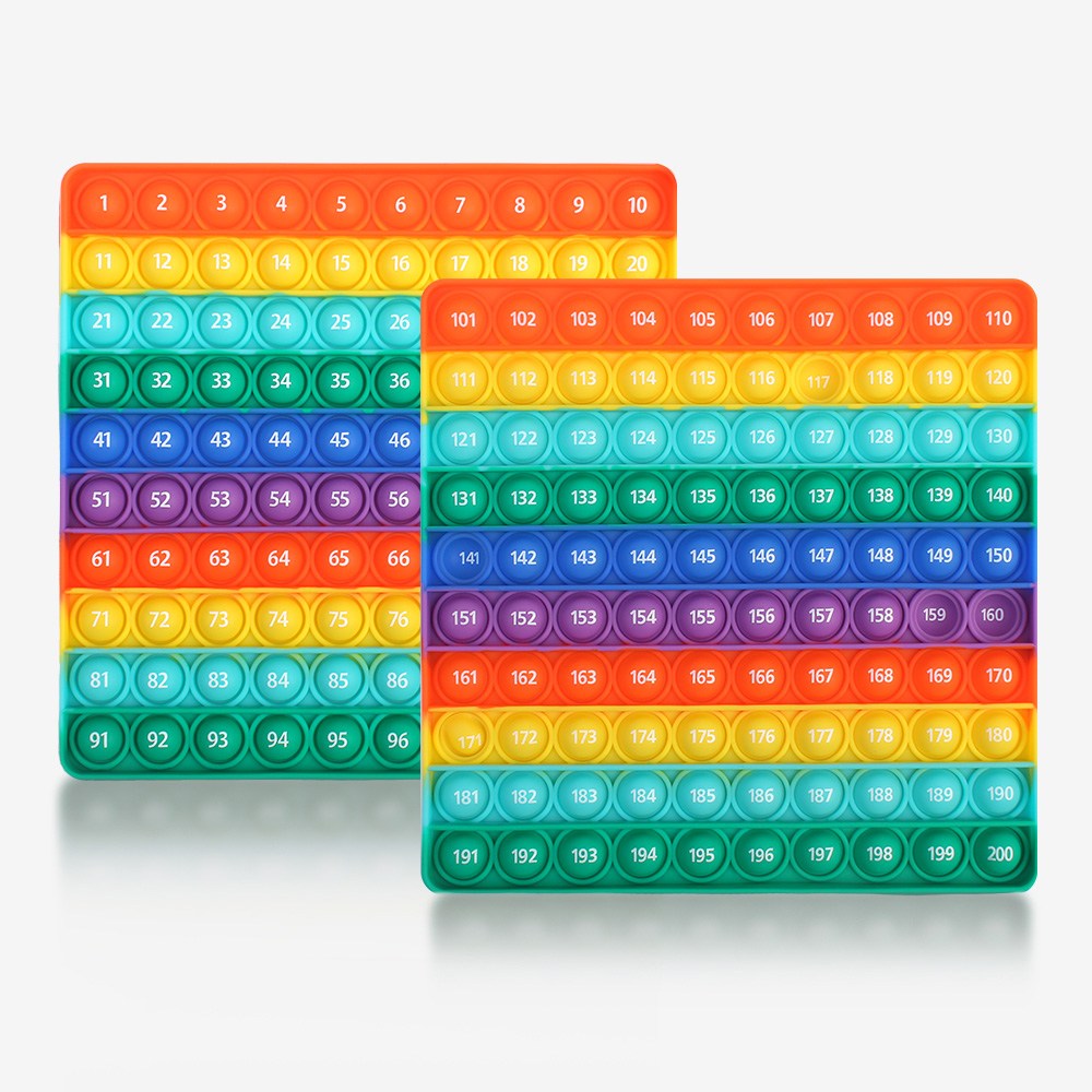 푸쉬팝 양면 수배열 1-200 무지개 수세기 수교구 스트레스해소 장난감 팝잇 뽁뽁이 11,340원