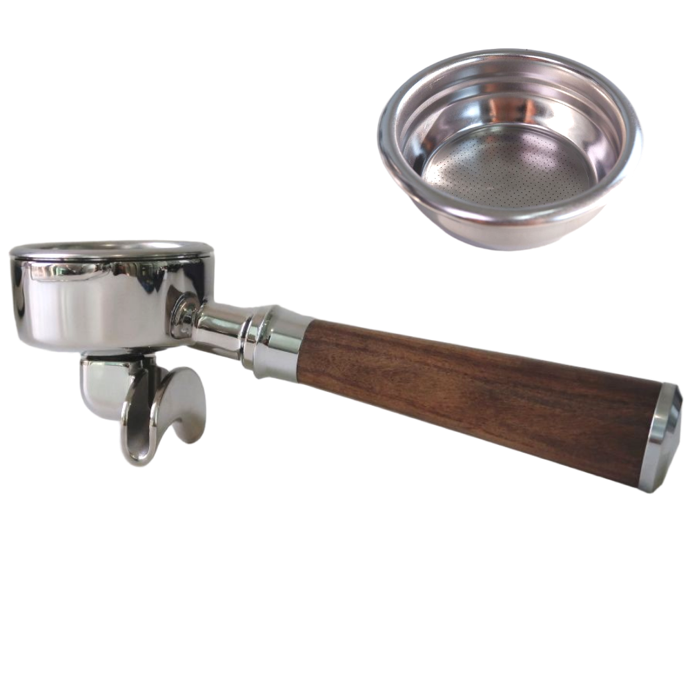 58mm 스파웃 포터필터 바스켓 포함 씨메 E61 훼마 호환 포타필터, 1개, 블랙로즈우드 55,800원