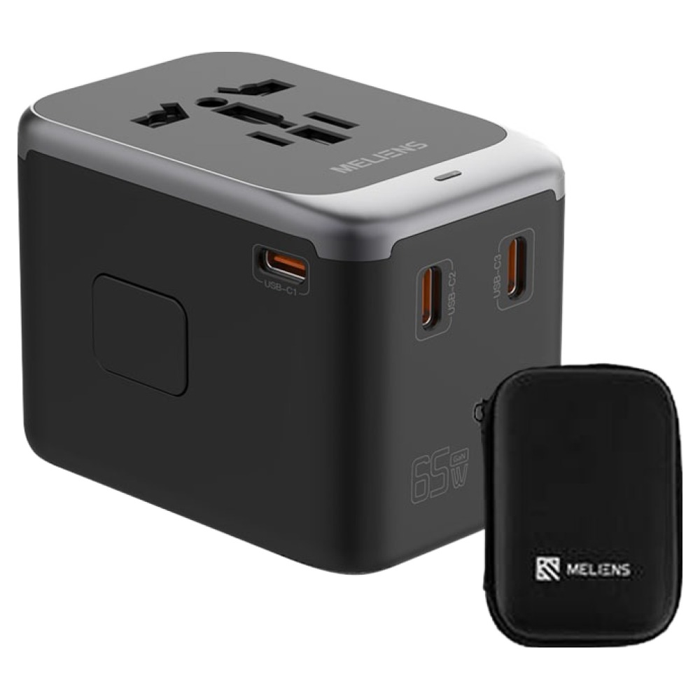 멜리언스 해외여행용 멀티어댑터 프로 ML-OL2 GaN 듀얼 초고속충전 블랙 PD65W, 1개 59,800원