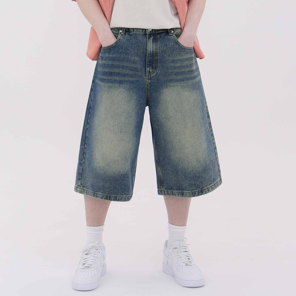 클로니아 남여공용 루즈 와이드 버뮤다 7부 청반바지 (옐로우블루) EU7M29 39,800원