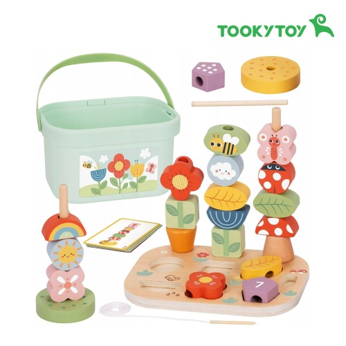 [투키토이] 플라워가든 두뇌쌓기블록(517) 실꿰기 탑쌓기 모양맞추기 유아 창의력 발달 38,400원