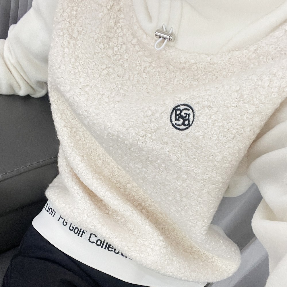 투솜 여성골프티셔츠 넥 스트링 양털 PG 여자겨울 골프니트 웨어 보온 기모 방한 빅사이즈 86,900원