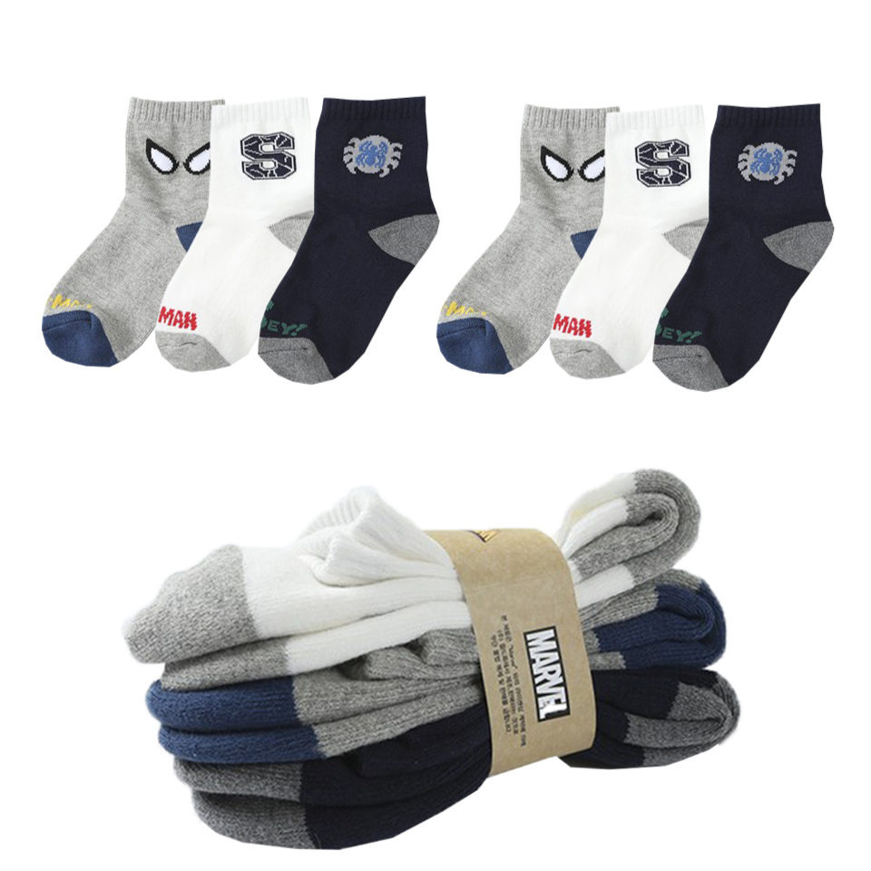 스파이더맨양말 아동 남아 어린이 키즈 겨울 반파일 두꺼운 양말 9켤레 세트 15,900원