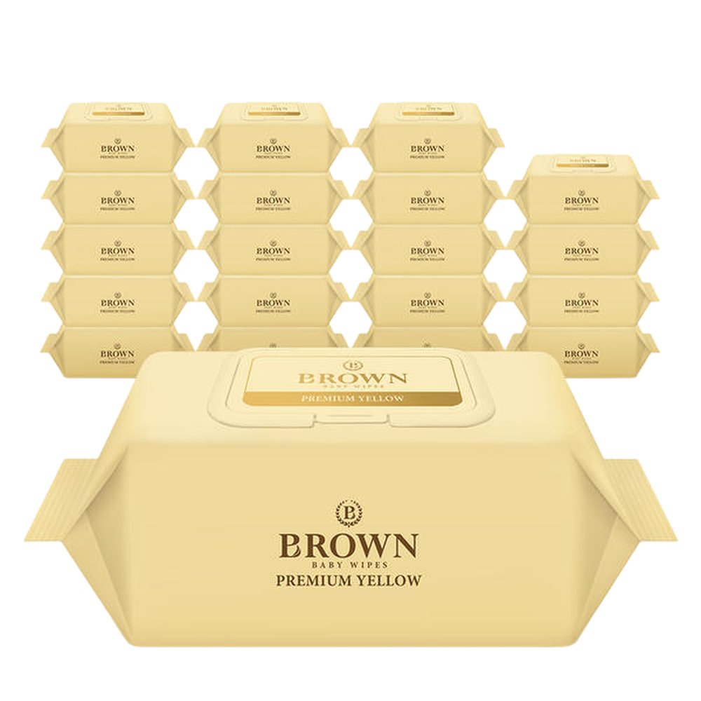 브라운프리미엄 옐로우 아기물티슈 72매 캡형 10&10팩 70,620원