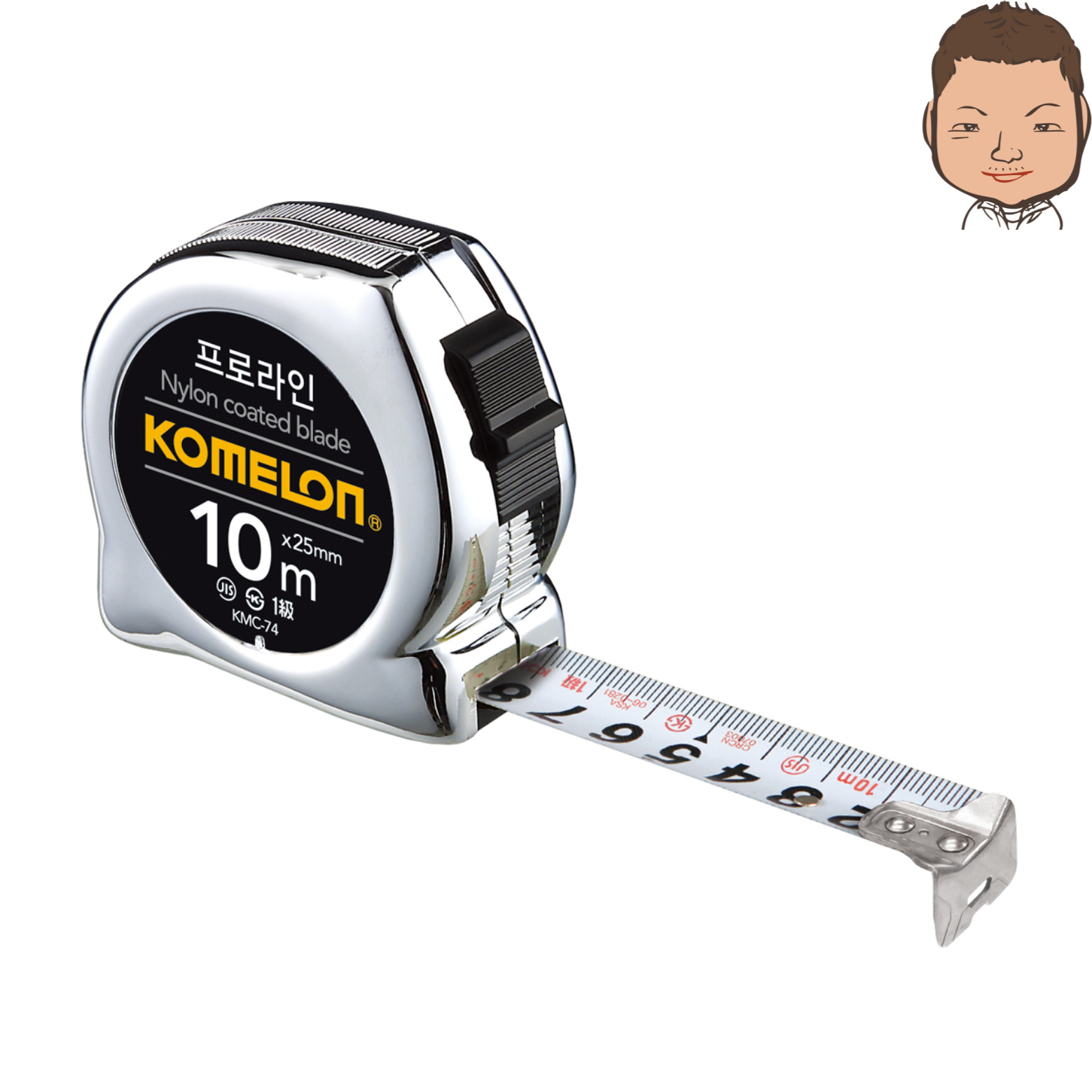 프로라인_크롬_줄자_10Mx25_KMC-74_코메론_KOMERON 23,410원