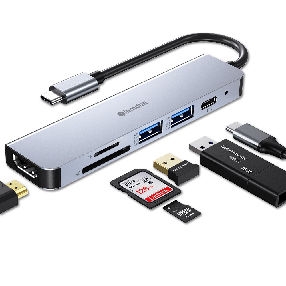 아이엠듀 6in1 USB C타입 허브 HDMI 4K 멀티포트 맥북 노트북 CUH606 38,800원
