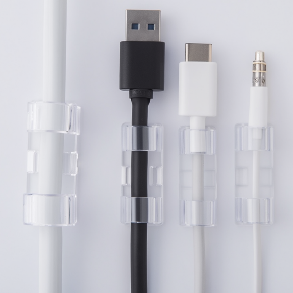 강플로 접착강화 케이블 선정리 클립 홀더, 투명, 40개 9,900원