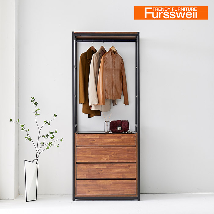 퍼스웰 리몬 드레스룸시스템행거800 4단서랍장행거(SG_163), 순백색 309,000원