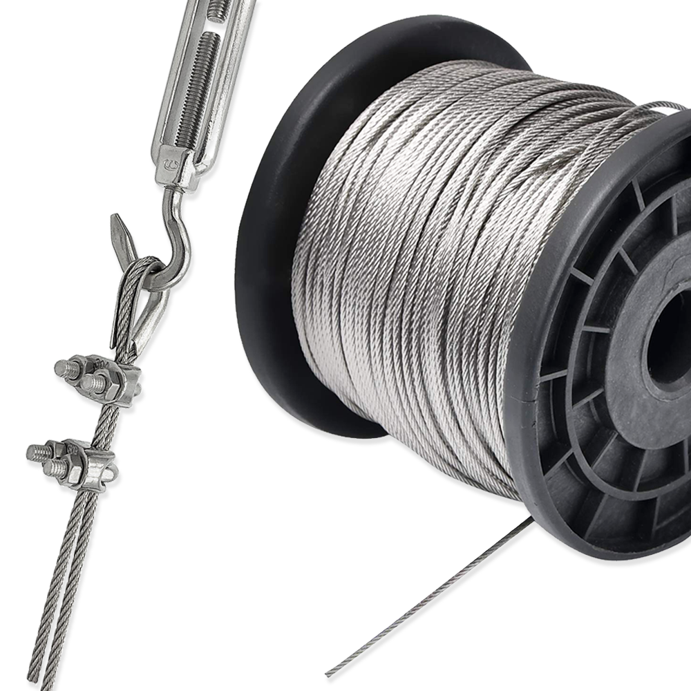굿나잇몰 스텐 와이어 로프 100M 0.8mm 1mm 1.2mm 1.6mm 2mm 2.4mm 3.2mm 27,160원