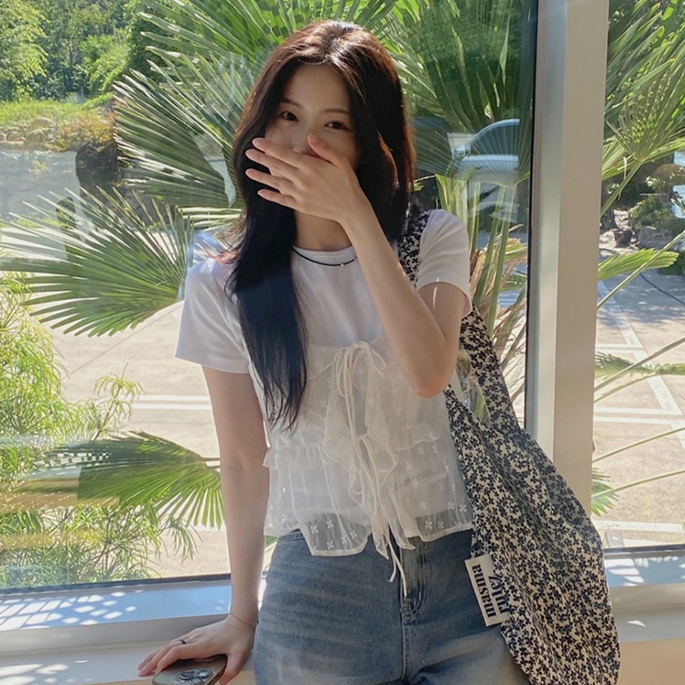 타니즈 여성용 크로넷 레이스 리본 뷔스티에 16,110원