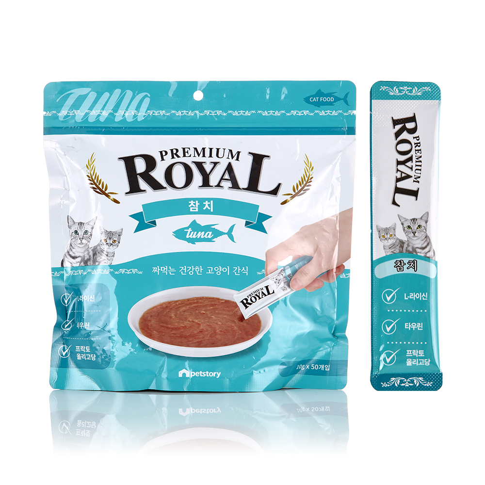 펫스토리로얄 프리미엄 스틱 고양이 간식 파우치형, 참치맛, 500g, 1개 11,360원