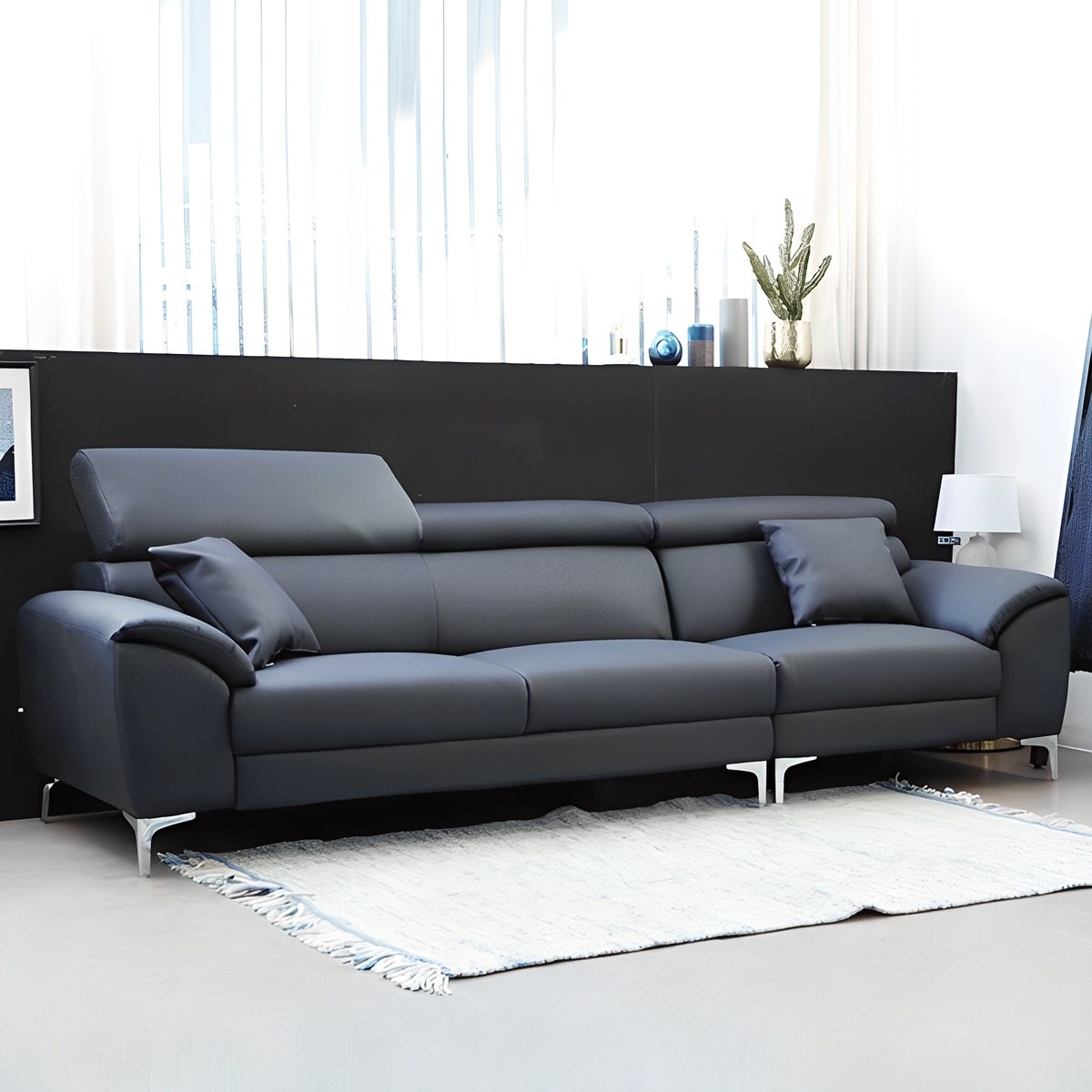 베스트리빙 칸트 레옹 토프 무빙헤드 3인용 4인용 소파 모음/가죽소파/아쿠아텍스/생활방수소파 2color, 02.레옹 4인 가죽소파 379,000원