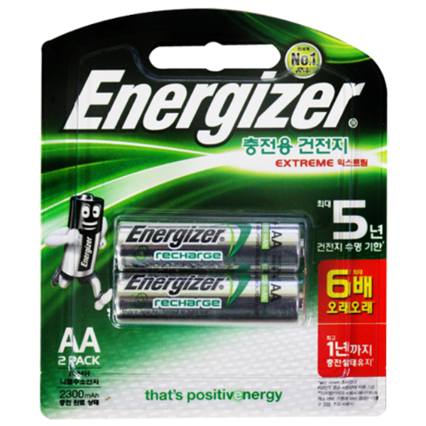 에너자이저 충전용 건전지 AA 2입 19,500원