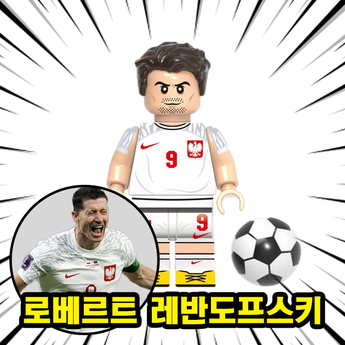 월드컵/FIFA/프리미어리그/챔피언스리그 세계 유명 축구선수 캐릭터 호환블록 브릭미니피규어 시리즈 VER.FBC 3,300원
