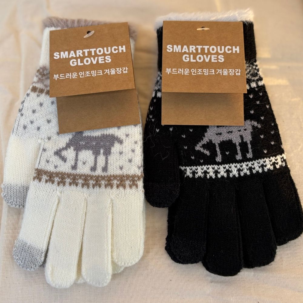 상일상회 여성 겨울장갑 니트 터치 털장갑 5,990원