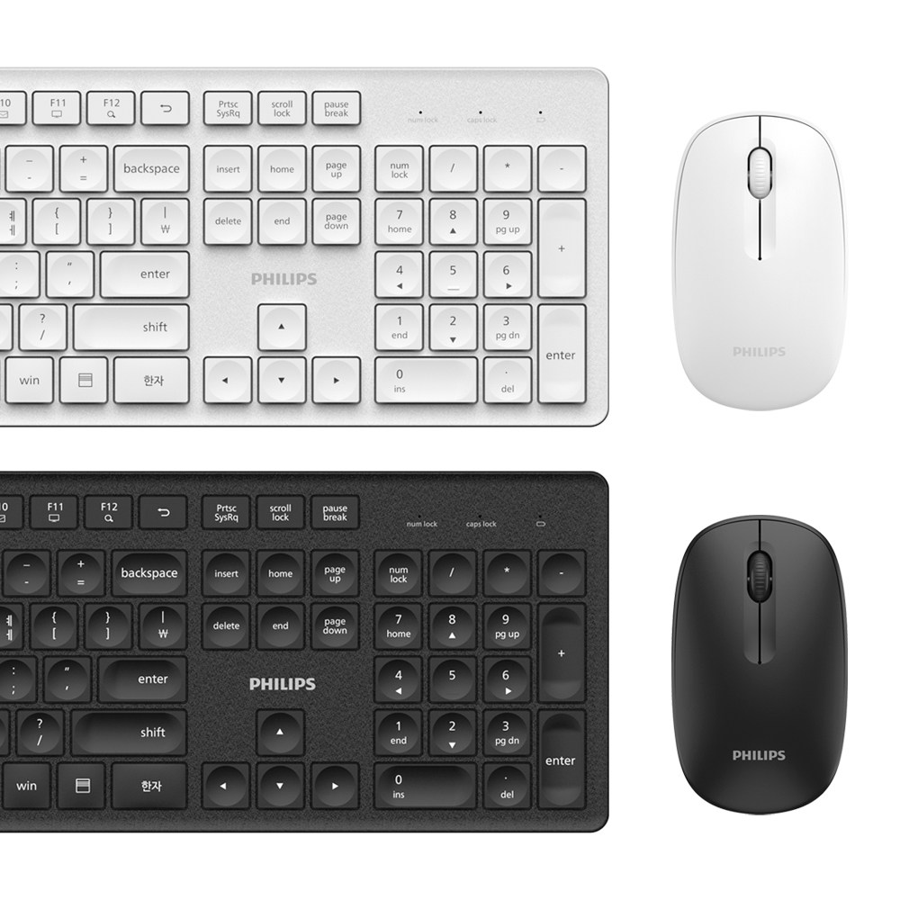 필립스 무선 키보드 마우스 세트 저소음키 최대 15M 연결 29,800원