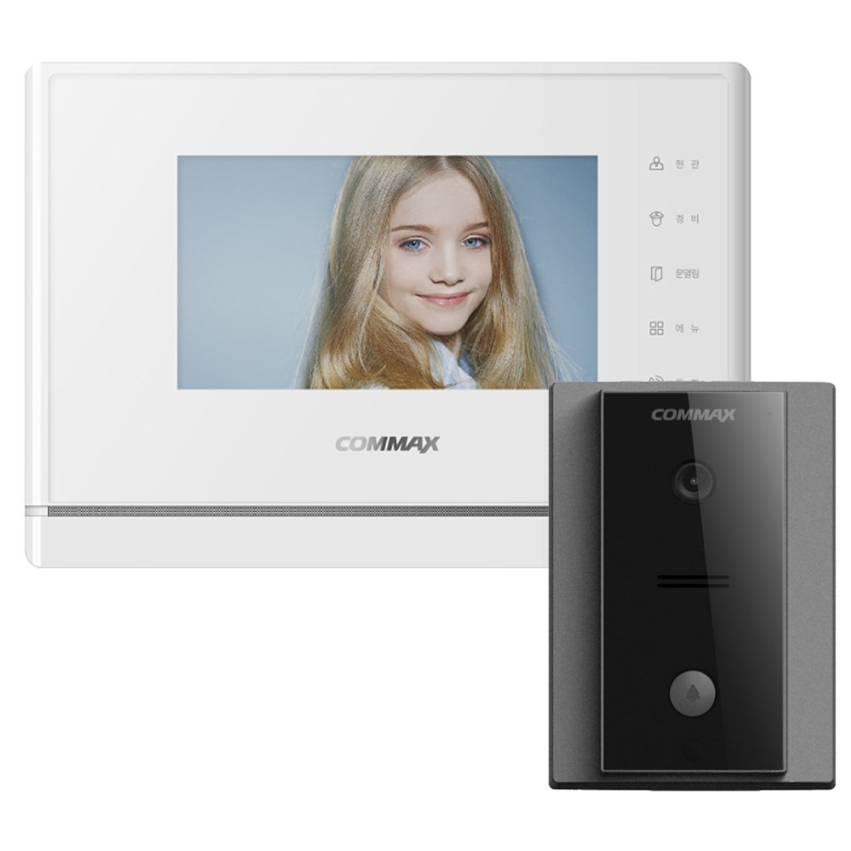 CAV-70Y+DRC-4LN 초인종 세트 코맥스 비디오폰 인터폰 4선 아날로그 7인치 액정 170,000원