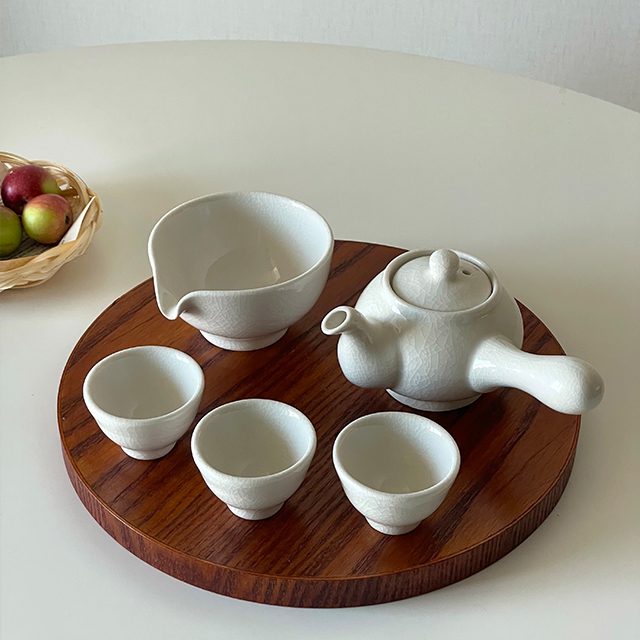 국산도자기 균열 크림 3인 전통 다기 다도세트 34,800원