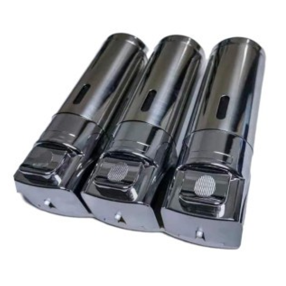 무지스 호텔 스텐 샴푸 바디워시 디스펜서 무타공 벽걸이 욕실 화장실 샴푸통 손세정기 물비누통 손세정제, 1개, 3구 8,900원