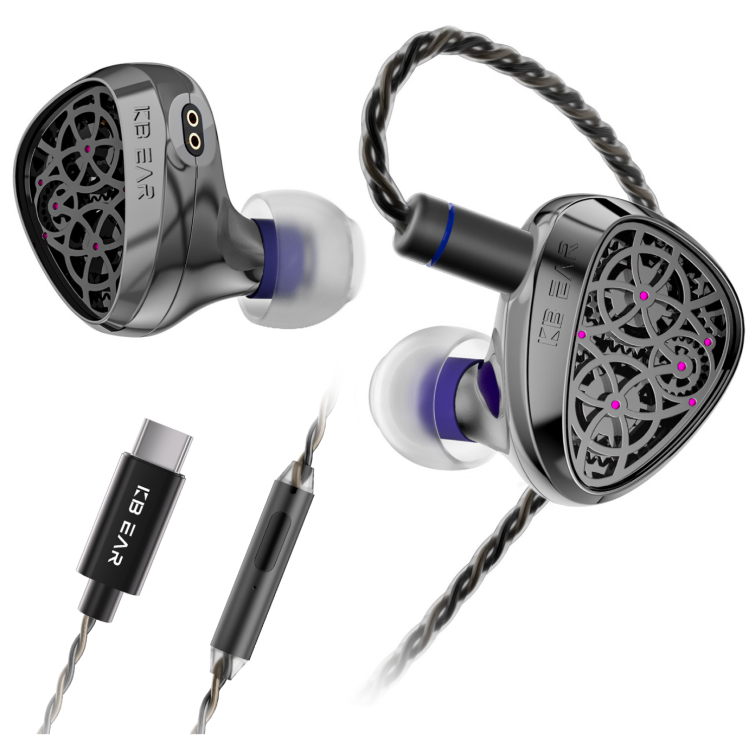 Keephifi KBEAR Tourbillon-Pro 10MM PU+PEEK+DLC 복합 다이어프램 DD HiFi 인이어 이어폰 유선 이어폰 150,000원