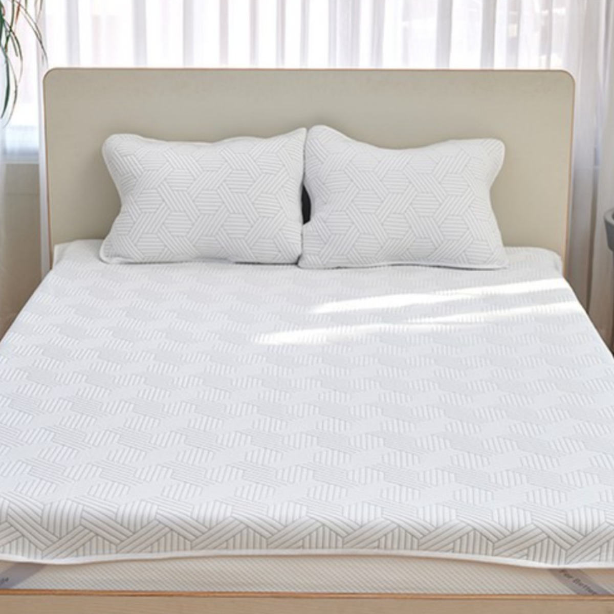 휴비스 듀라론 정품 100% 수면공작소 쿨링 여름 고정밴드 침대 시트 접촉 냉감 패드 쿨매트 KD,J,S,SS,Q,K,LK,XK, 쿨매트, 화이트 93,700원