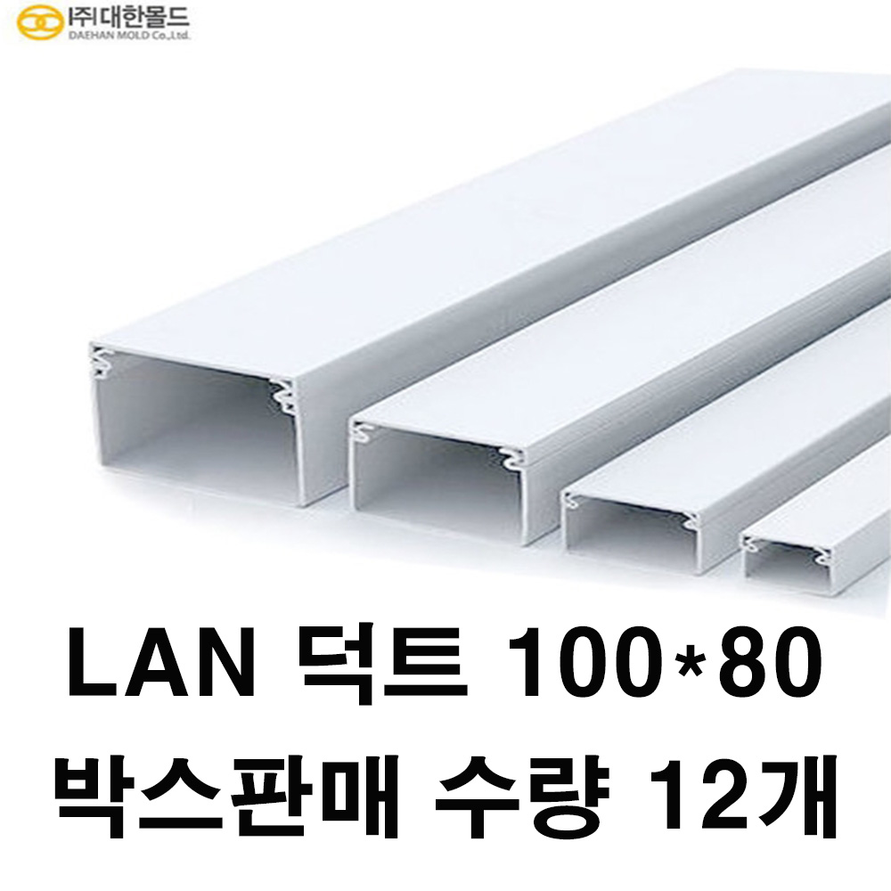랜닥트 100-80  12개 박스판매 쫄대 몰드 덕트 1미터 135,000원