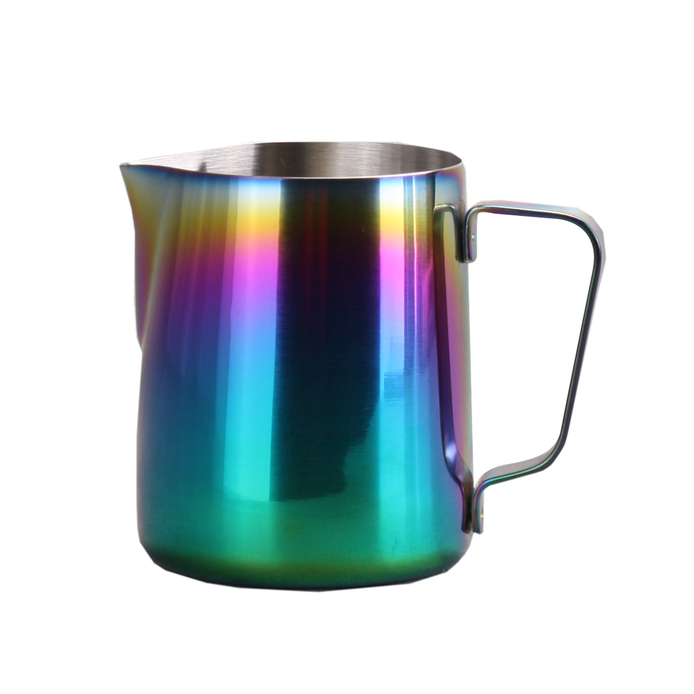바리스타 레인보우 스팀피쳐 스텐샷잔 튜닝 라떼아트 밀크저그, 레인보우350ml, 1개 9,000원