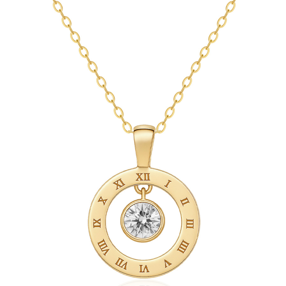 쥬넬 [선물포장] 14K 로마 숫자 큐빅 드롭 코인 팬던트 체인 금 목걸이 가정의달 어린이날 어버이날 생일 선물 179,900원