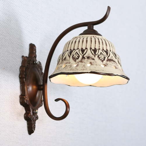 브람스 도자기 1등 벽등 엔틱조명 벽조명 인테리어조명, LED 3W 눈꽃램프 G80 68,000원