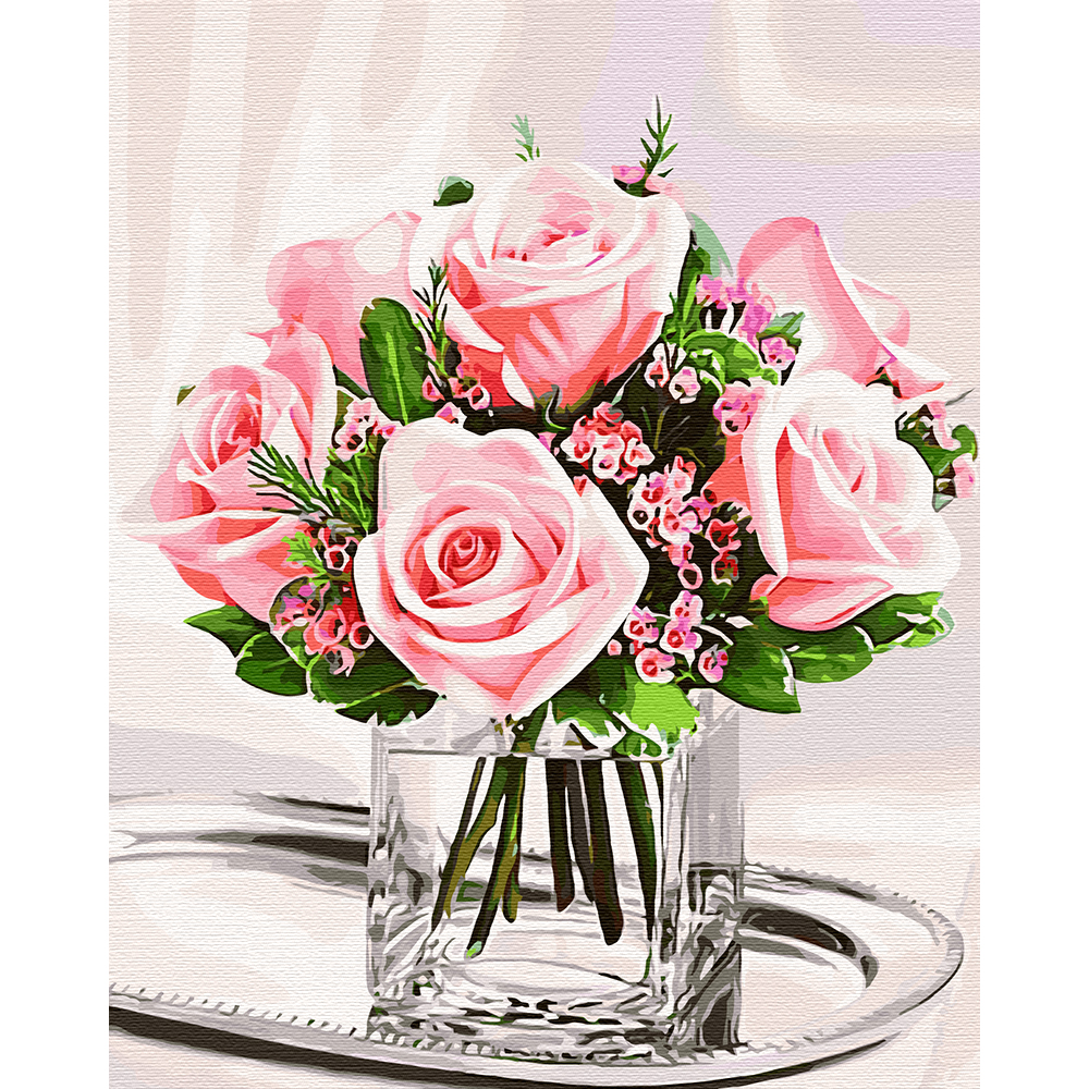 플레이어바웃 유화 피포페인팅 DIY 명화 그리기 40 x 50 cm 장미와 꽃병, 혼합색상, 1개 25,830원