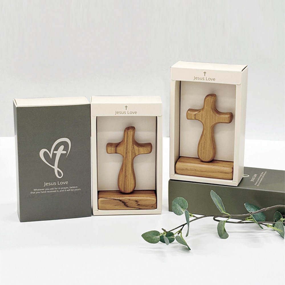 (무료 각인) 기도손 십자가 탁상용 나무십자가  Jesus Love 13,900원