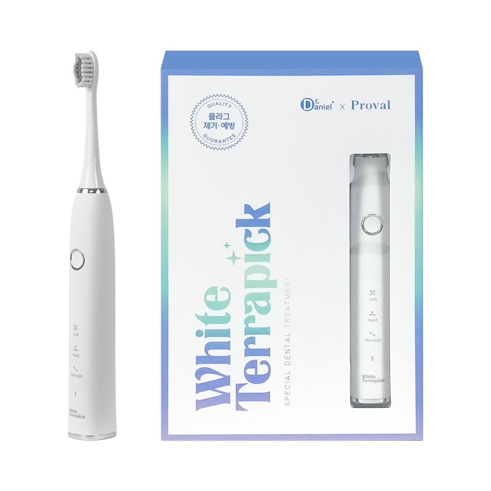 [치과공식납품] 화이트테라픽 음파 전동칫솔 저자극 미세진동 잇몸관리 닥터대니 리필모 2개 포함 54,890원