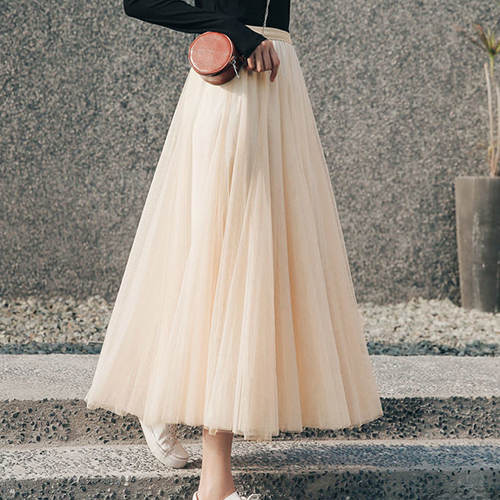 라라온 쉬폰 플리츠 밴딩 롱 샤스커트 TSP977 18,900원