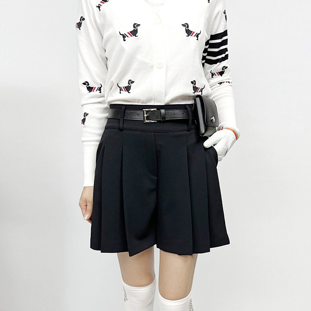 아크나인 여성 골프 매직 밴딩 큐롯 팬츠 뱃살 쏙 주름 치마바지 빅사이즈 반바지 골프웨어 바지 (55-88) 38,900원