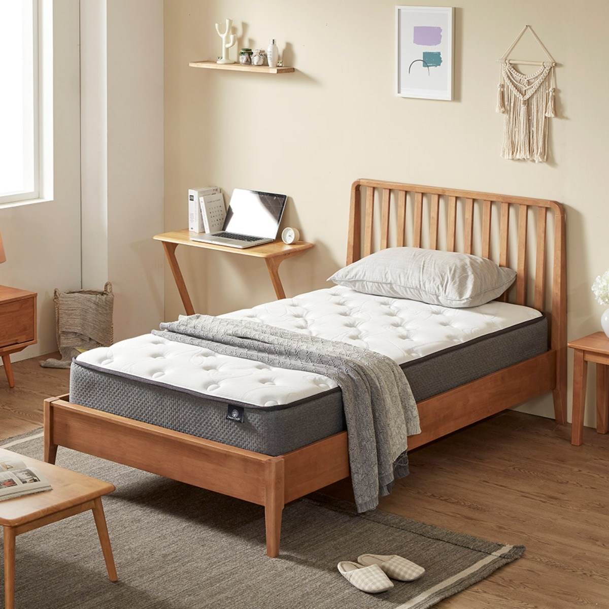 핀란디아 마틴L 원목 슈퍼싱글침대SS+드림온매트리스, 오크 519,000원