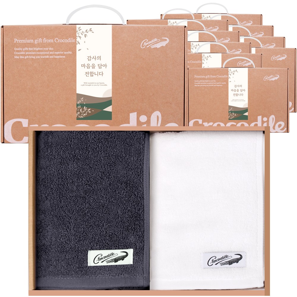 크로커다일 감사타올 행사 조문 답례 수건 2장 선물세트 124,000원