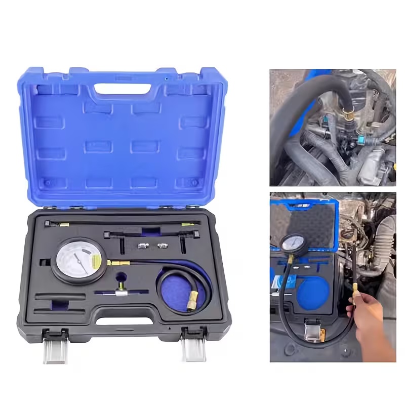 연료 압력계 TU-114 인젝터 펌프 압력 테스터 0-140PSI 인젝터 분사 펌프 압력 테스트 계기 세트 자동차 공구, 1개, KT6143검푸른색 52,000원