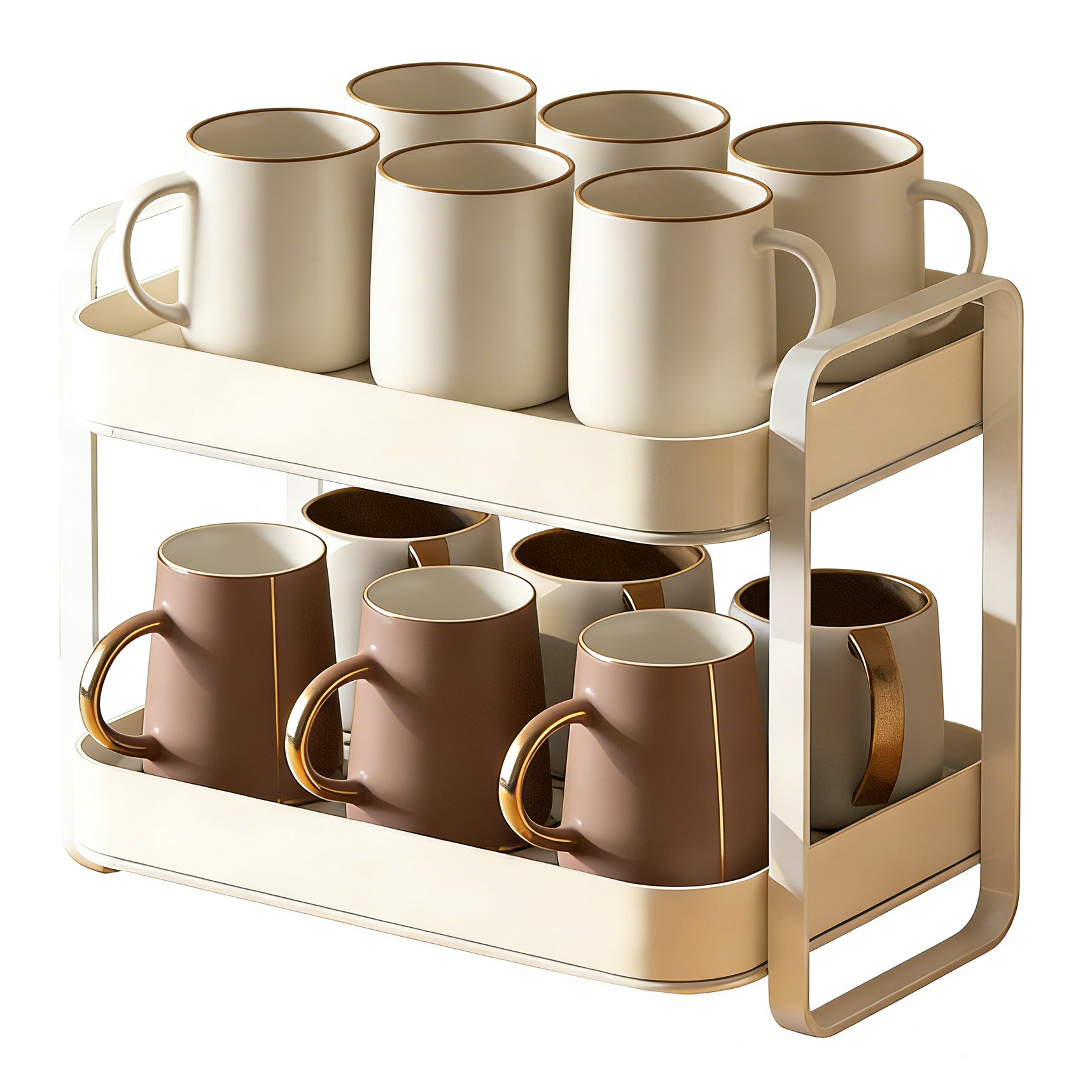 리빙가감법 다용도 심플한 컵 건조 식기 주방 거치대 튼튼한 컵건조대 물빠짐 대용량 컵건조대, 화이트, 2단 16,900원