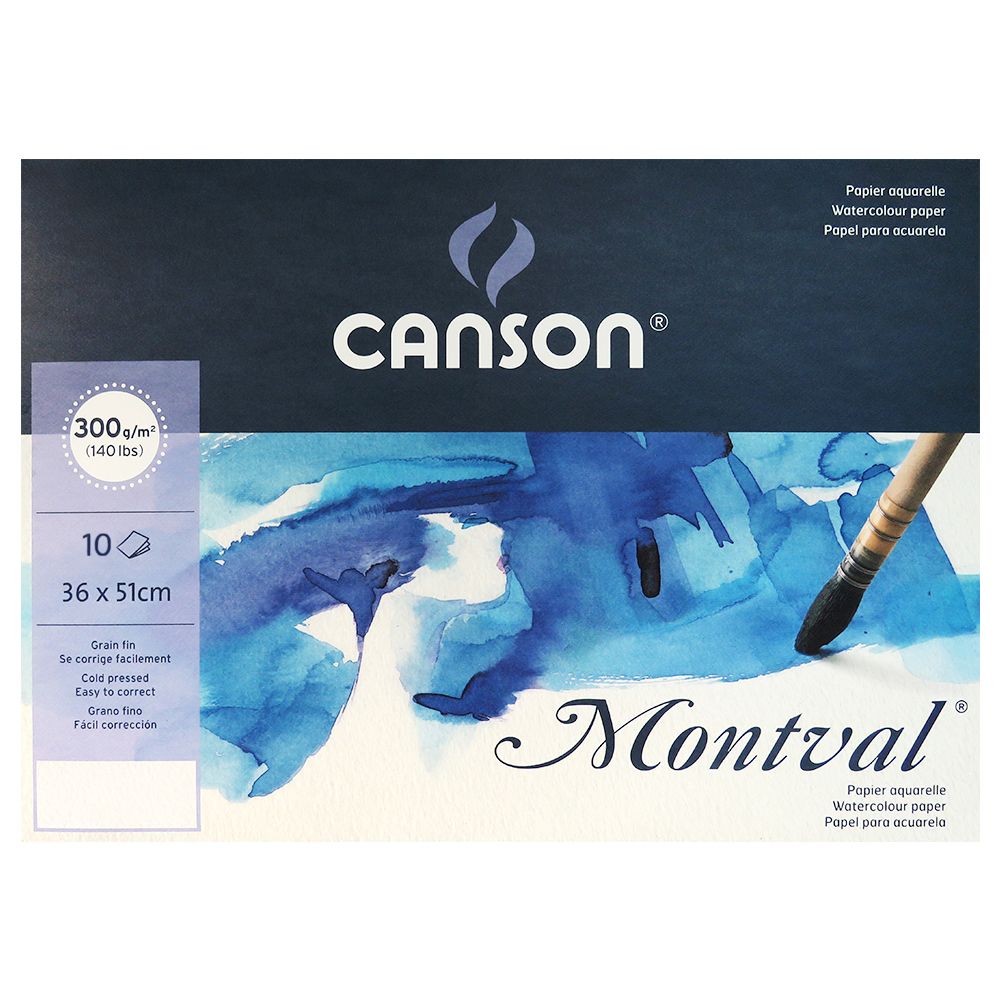 [캔손] 몽발 수채화 스케치북 4절 36x51 10매 300g 1면제본 수채 패드 14,800원