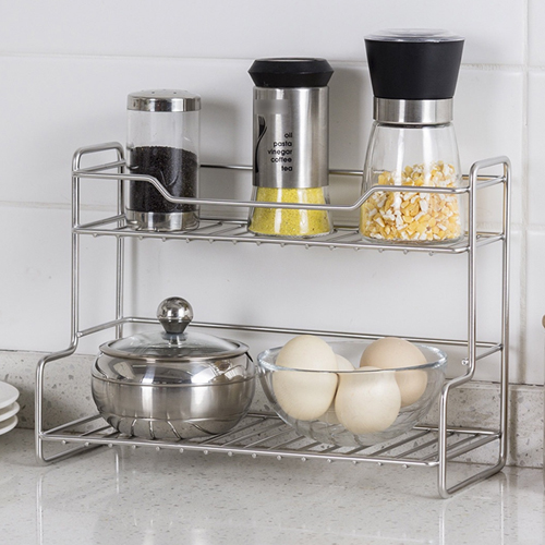 아리코 2단 양념통 보관 선반, 실버, 1개 8,280원