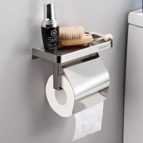 무타공마켓 스텐304 무타공 선반형 휴지걸이 욕실 화장실 화장지걸이, 유광 스텐304 덮개형, 1개 19,850원