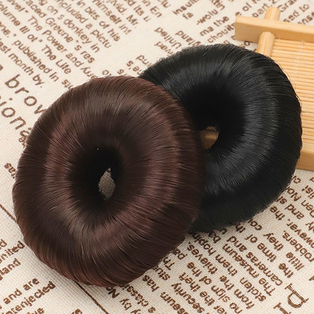 1p/2p 왕 똥머리 밴드 도넛링 당고 올림 머리 부분 가발, 현재가 5,400원